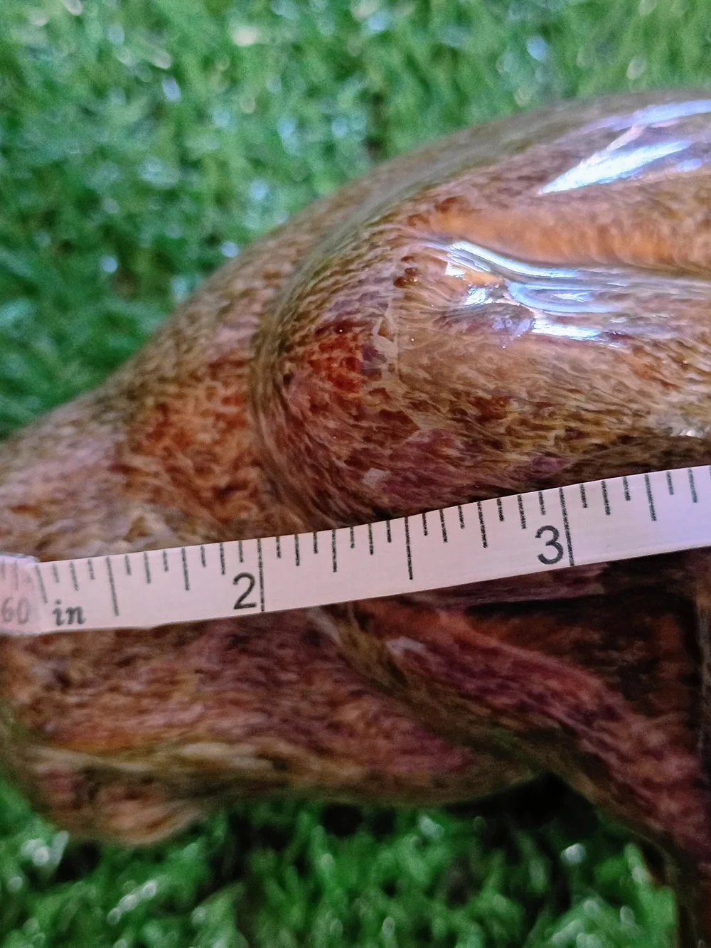 Vintage Ceramic Frog Figurine in Brown and Tan